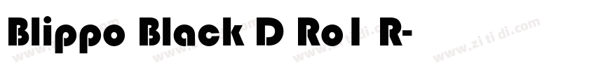 Blippo Black D Ro1 R字体转换